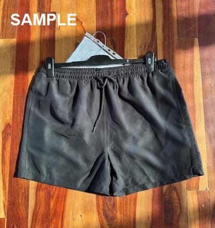 MNS BLK MFIBRE SWIM SHORTS BBFF016C