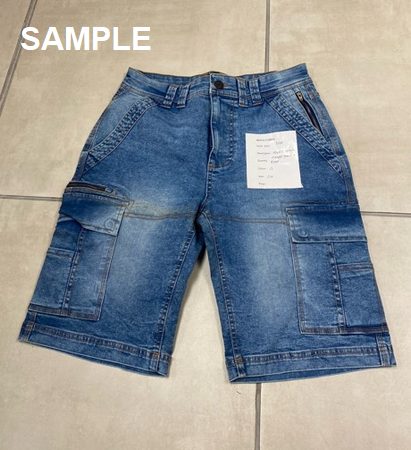 MNS DENIM CARGO SHORTS 3159