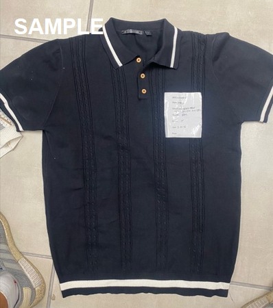 MNS 3BUTTON CABLE KNIT TOP W CONT 3381
